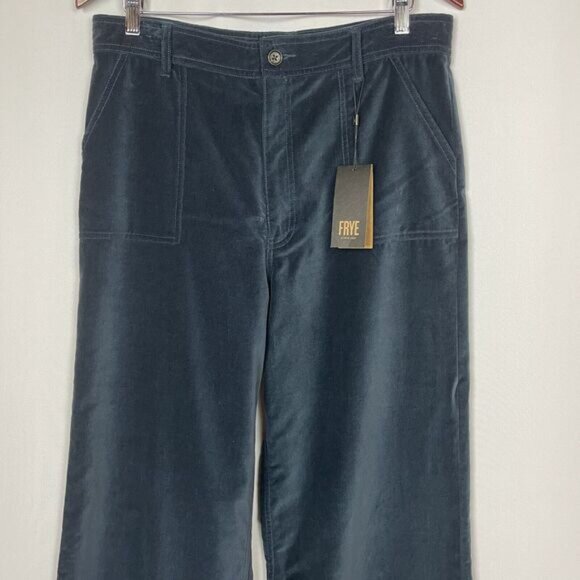 Frye Nadia Velvet Flare Pants Navy size 31 - Picture 6 of 12